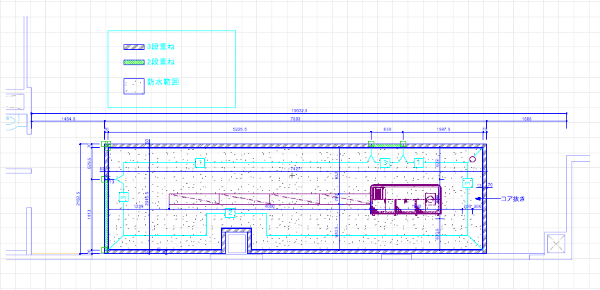 防水区画図完成